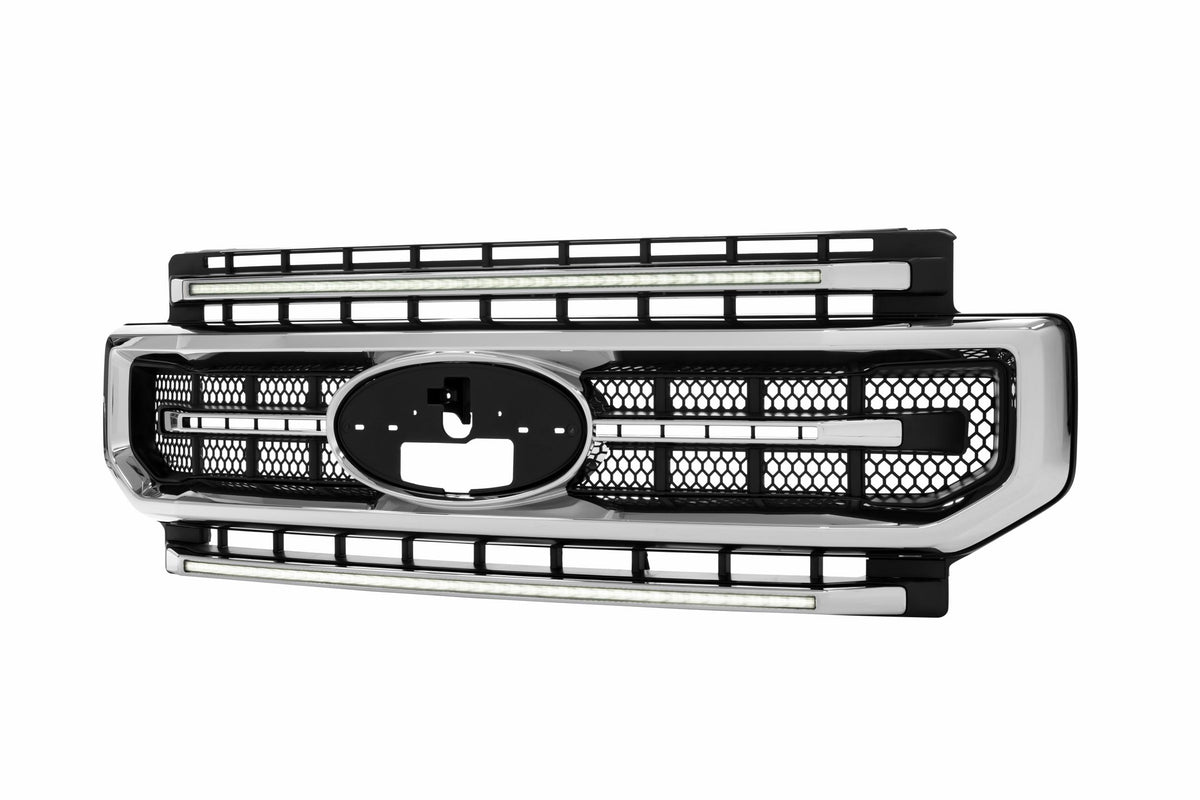Morimoto XBG LED Grille: Ford Super Duty (20-22 / Chrome / White DRL)