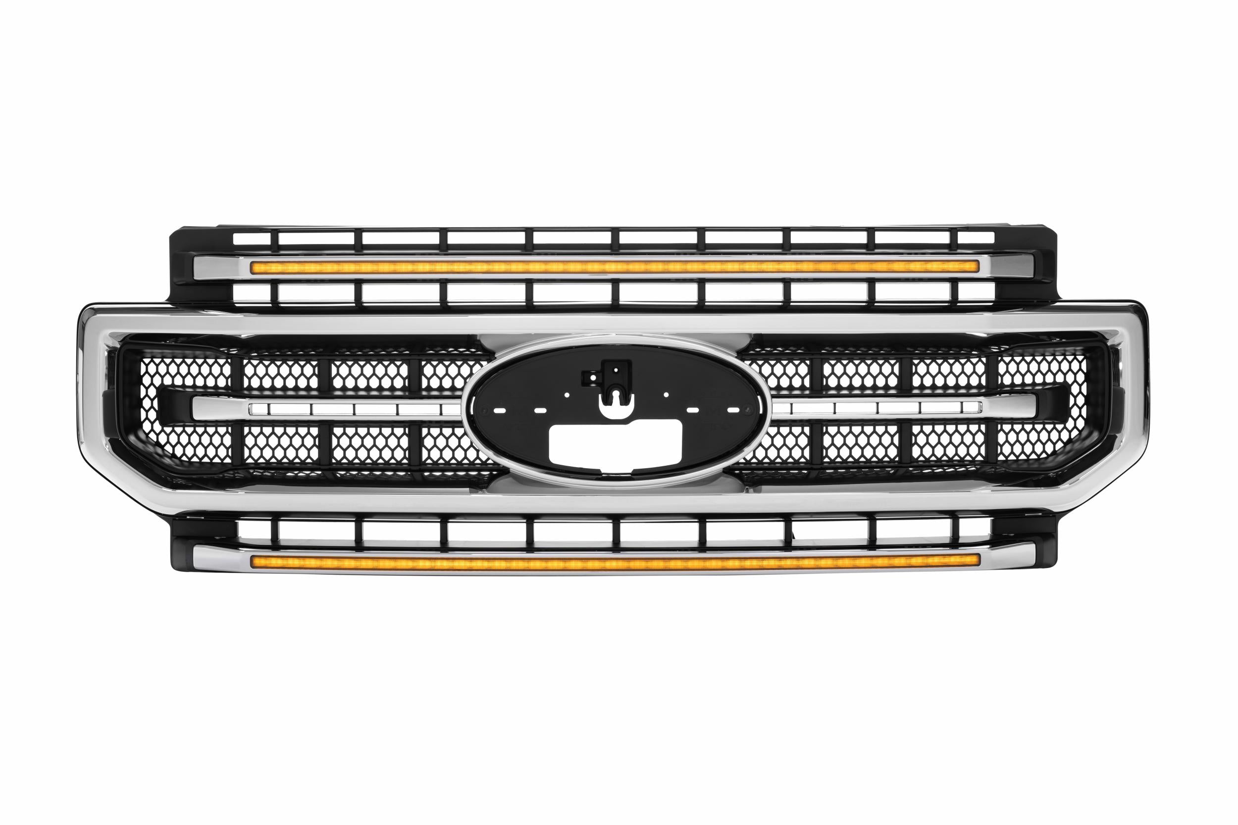 Morimoto XBG LED Grille: Ford Super Duty (20-22 / Chrome / Amber DRL)