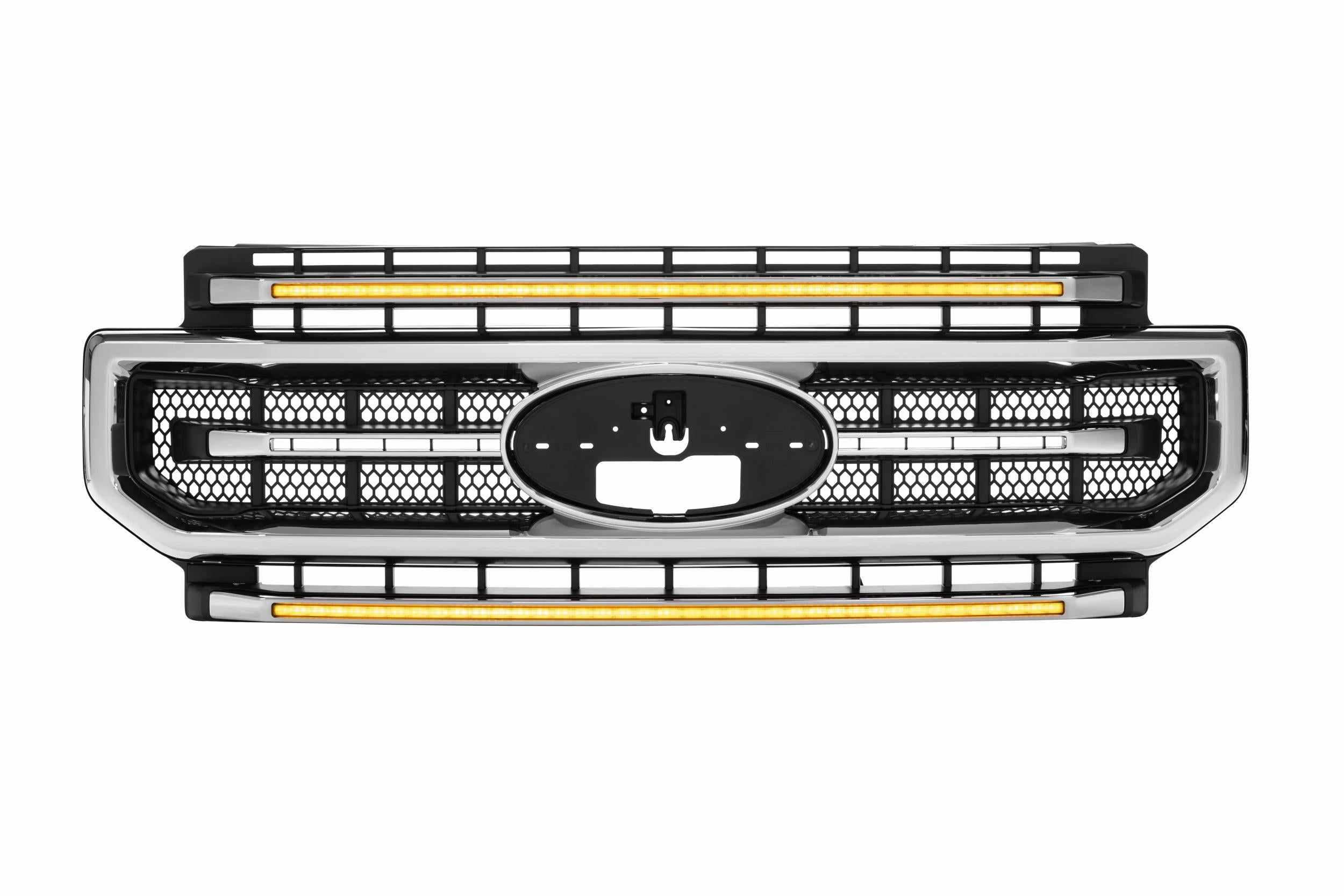 Morimoto XBG LED Grille: Ford Super Duty (20-22 / Chrome / Amber DRL)