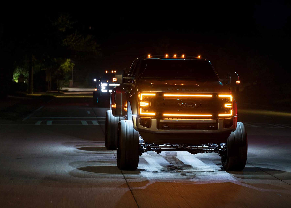 Morimoto XBG LED Grille: Ford Super Duty (20-22 / Chrome / Amber DRL)