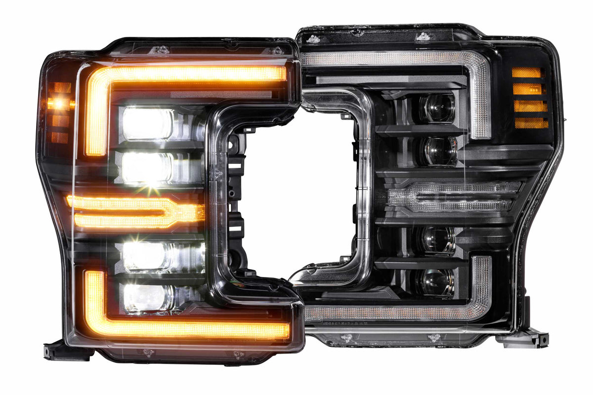 Morimoto XB LED Headlights: Ford Super Duty (17-19 / Amber DRL / Set)