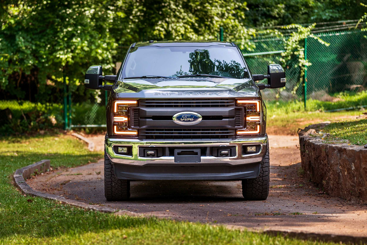 Morimoto XB LED Headlights: Ford Super Duty (17-19 / Amber DRL / Set)