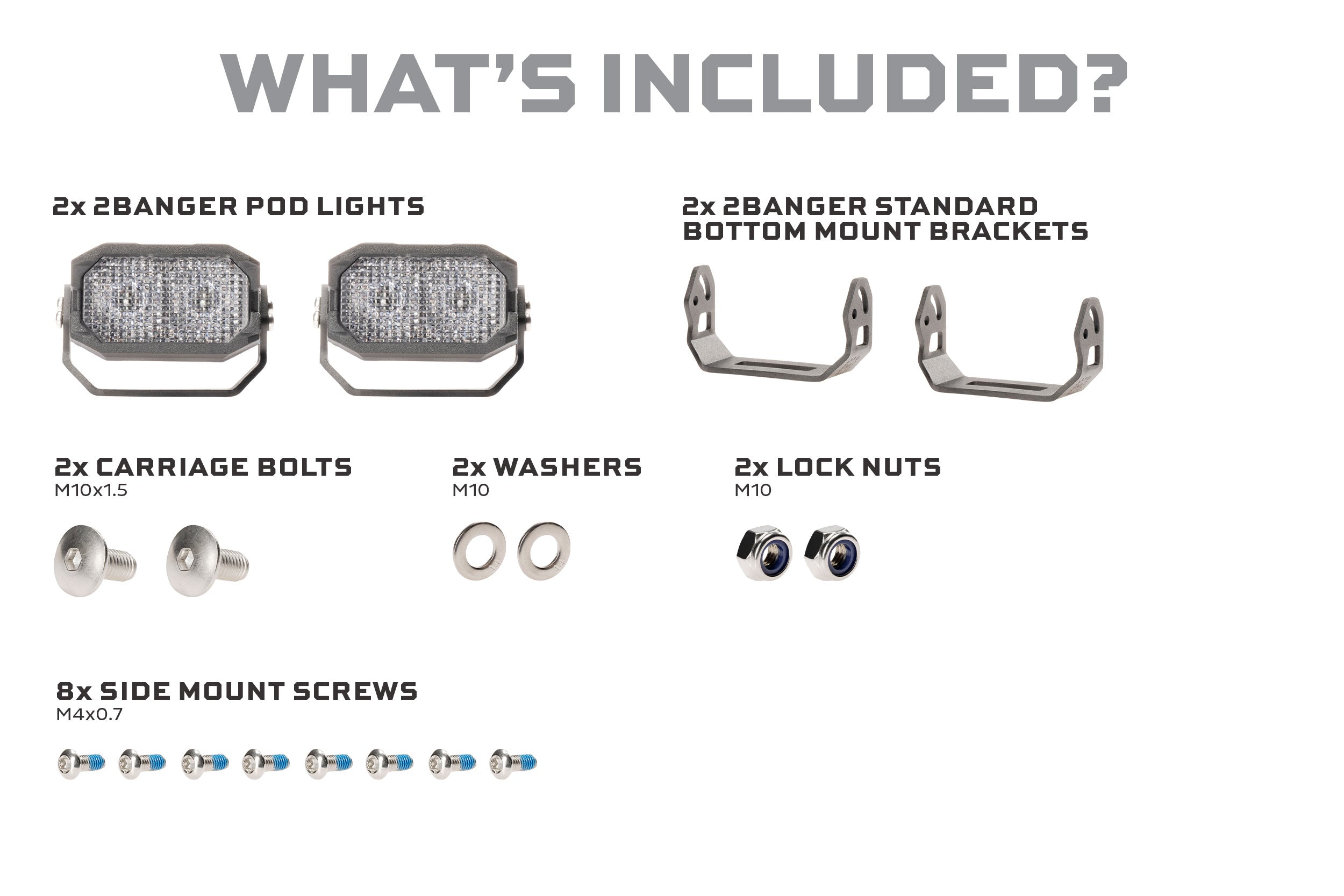 Morimoto 2Banger HXB LED Pods (SAE Wide / White / Set)