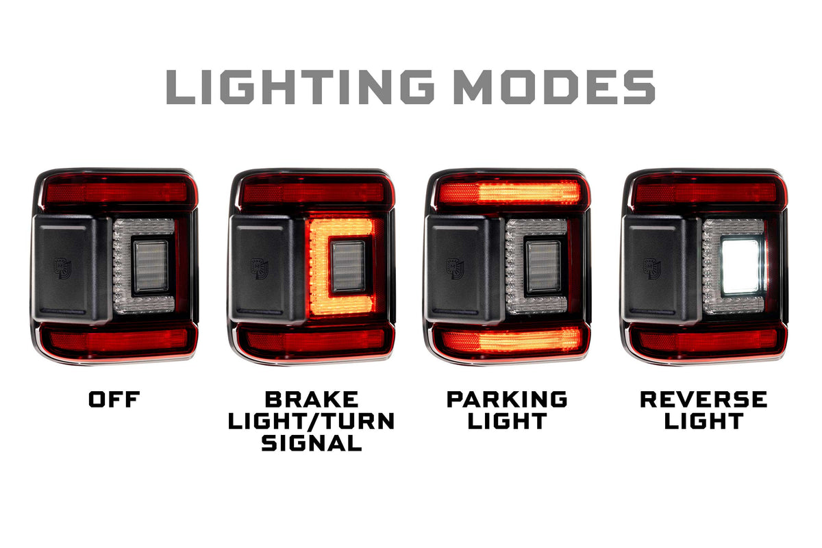 Morimoto XB LED Tail Lights: Jeep Wrangler JL (18+ / Red Lens / Set)
