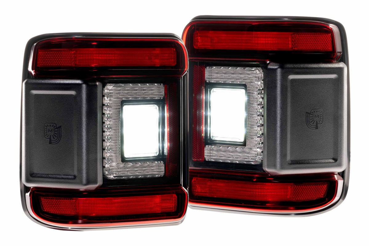 Morimoto XB LED Tail Lights: Jeep Wrangler JL (18+ / Red Lens / Set)