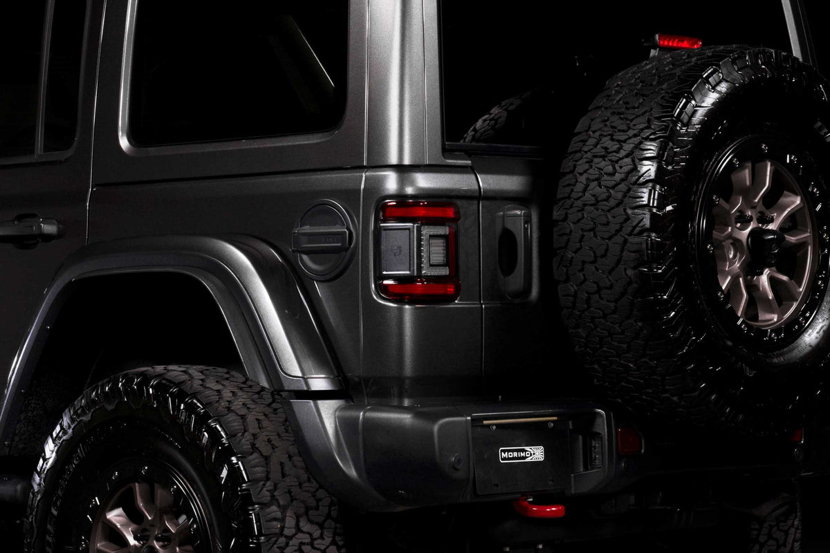 Morimoto XB LED Tail Lights: Jeep Wrangler JL (18+ / Red Lens / Set)