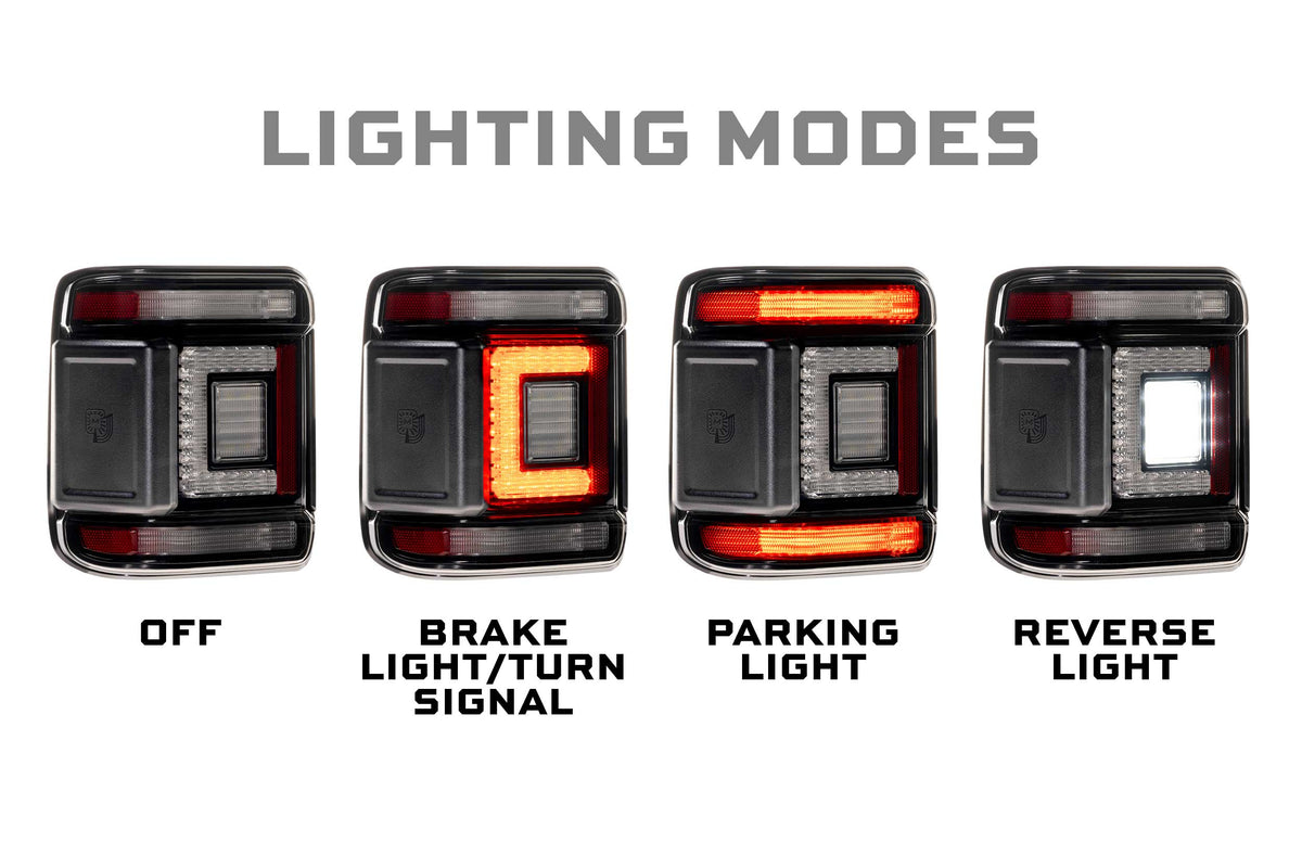 Morimoto XB LED Tail Lights: Jeep Wrangler JL (18+ / Smoked Lens / Set)