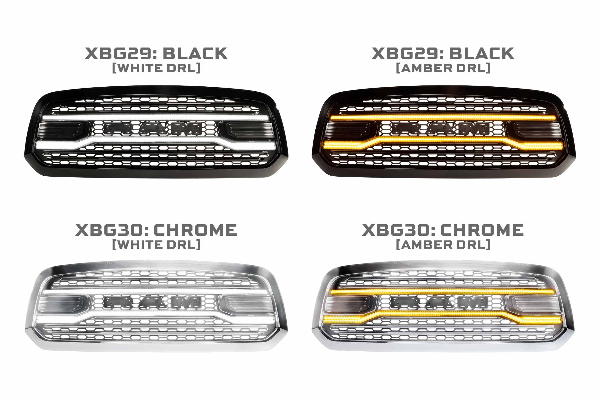 Morimoto XBG LED Grille: Dodge Ram 1500 (13-18 / Chrome)