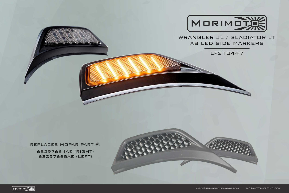 Morimoto XB LED Side Markers: Jeep JL / JT (18+ / Side Vent / Set)