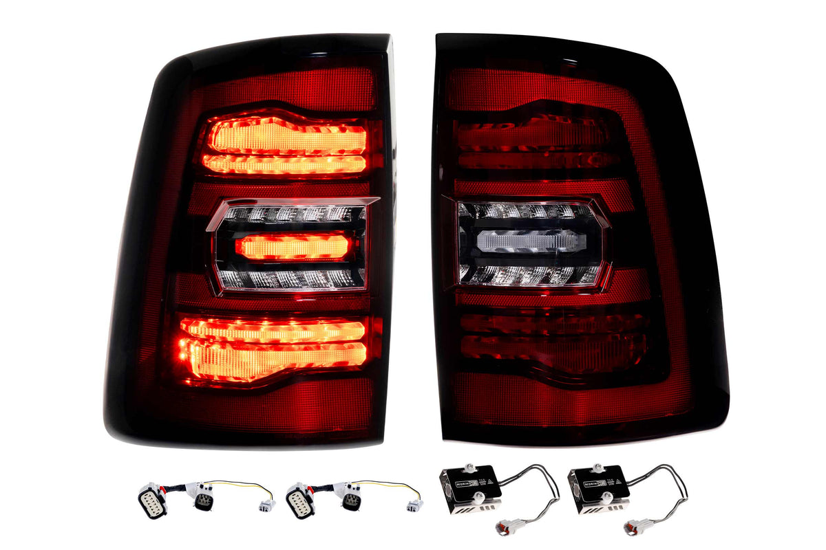 Morimoto XB LED Tail Lights: Ram HD (19-24 / Red Lens / Set)