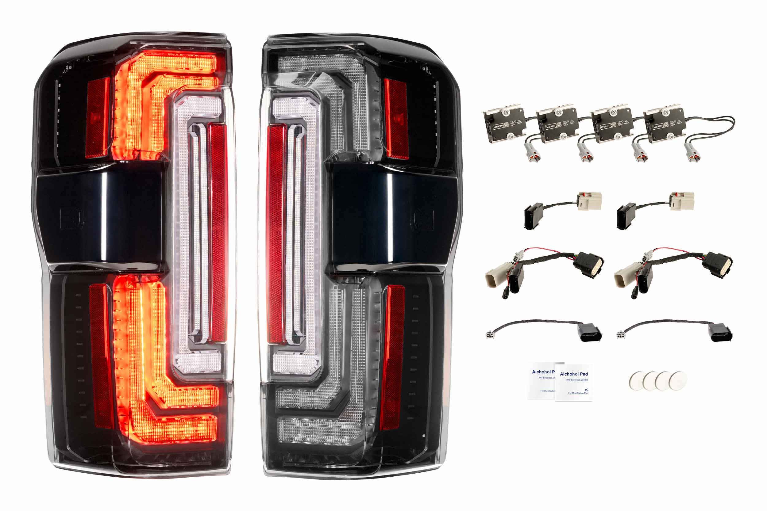 Morimoto XB LED Tail Lights: 23-27 Ford Super Duty (Smoked Lens / Set)