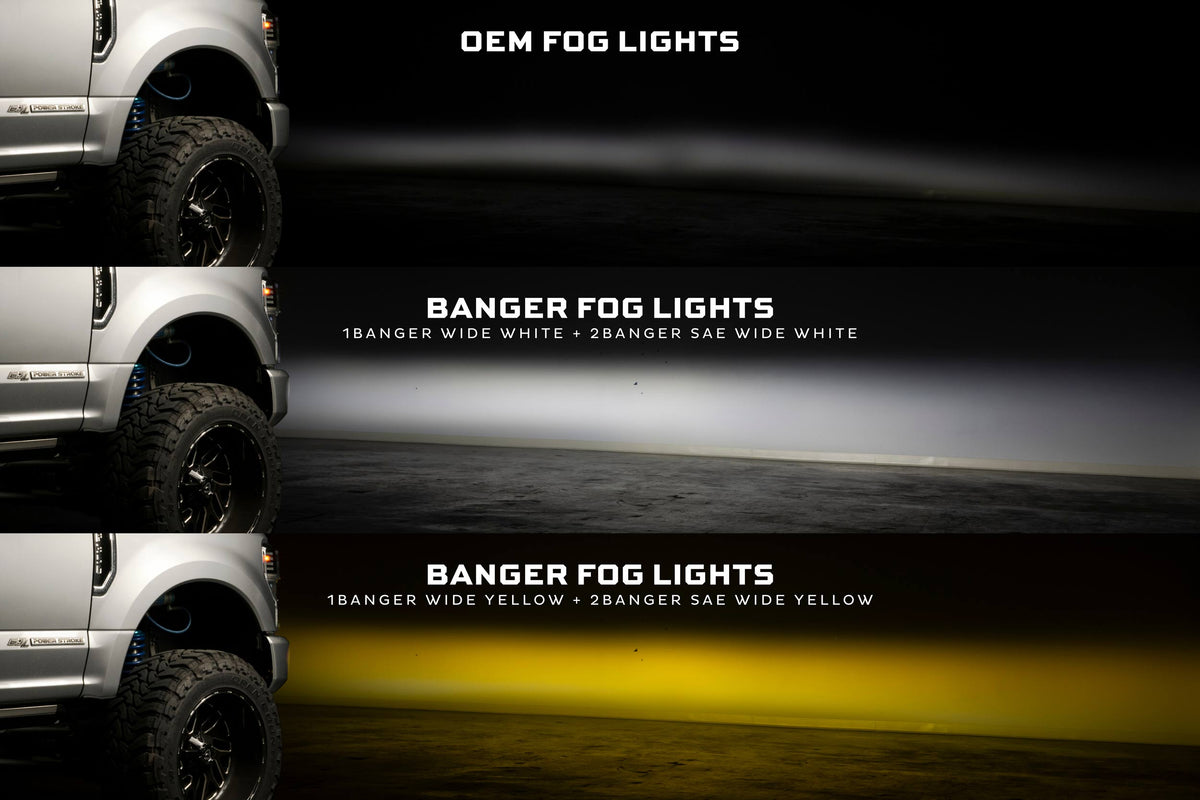 Morimoto Banger Fog Brackets: 20-22 Super Duty OE LED (Set)