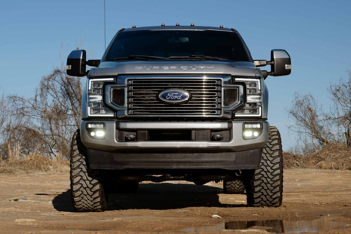 Morimoto Banger Fog Brackets: 20-22 Super Duty OE LED (Set)