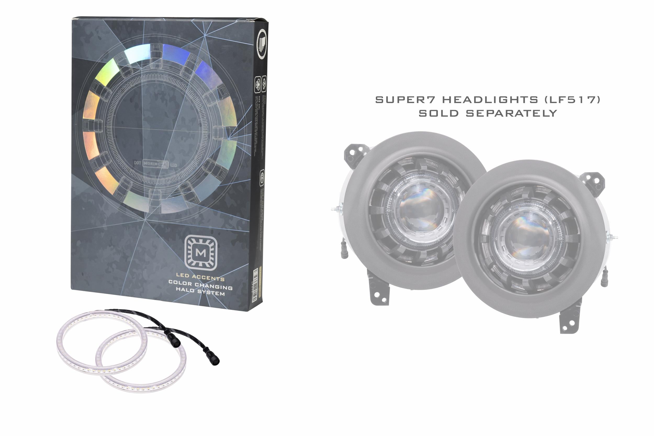 Morimoto Super7 RGBW Halo System: Jeep JL/JT (2018+)