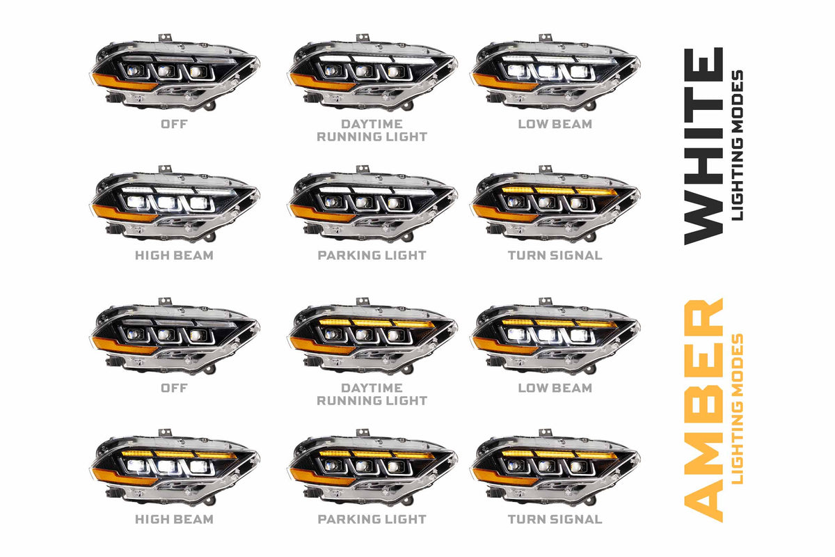 Morimoto XB LED Headlights: 18-23 Ford Mustang (Gen II / Set)