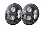 ProComp Pro Comp Jeep Headlights: 7" Round LED Hi/Lo (07-18 JK)