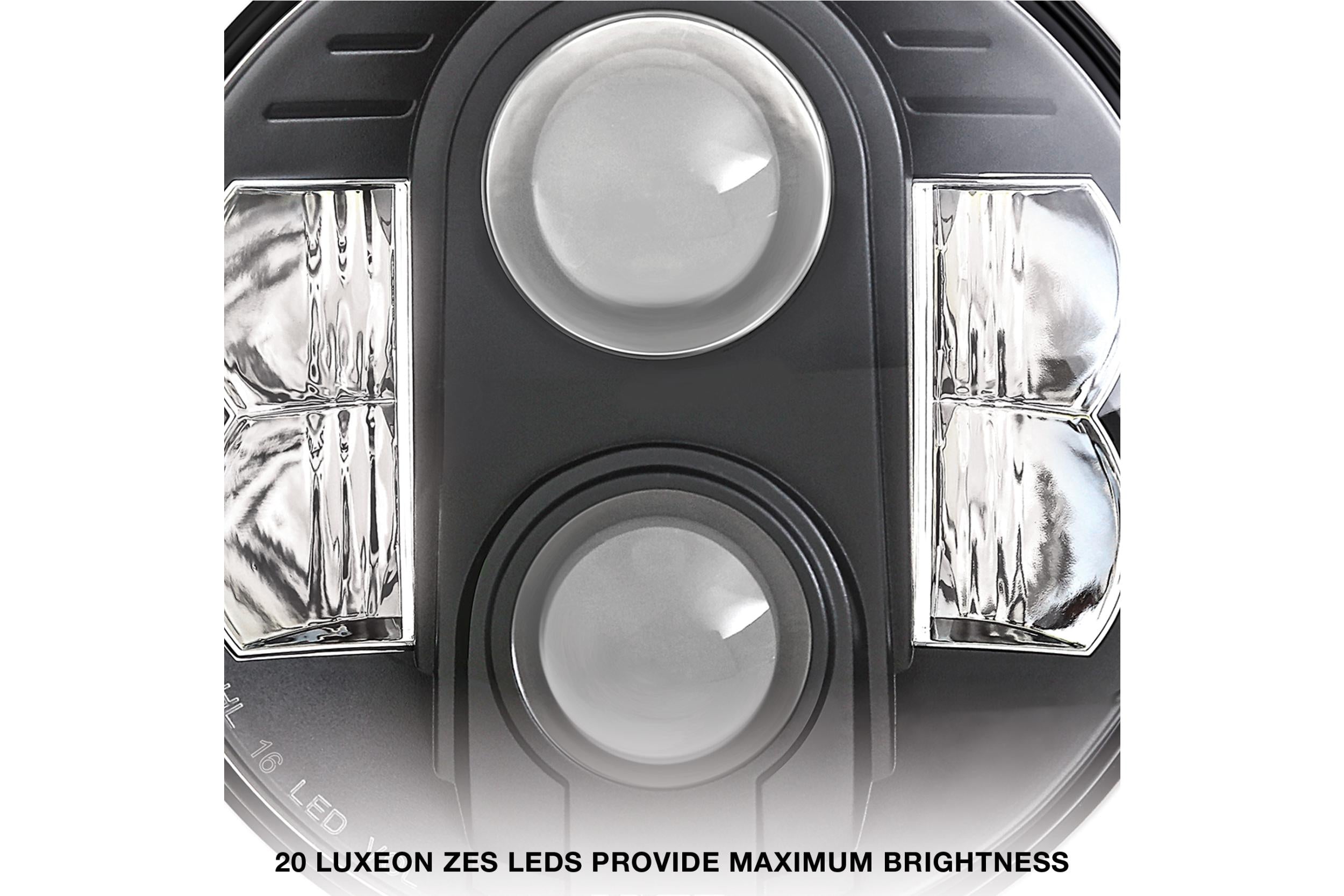 ProComp Pro Comp Jeep Headlights: 7" Round LED Hi/Lo (07-18 JK)