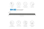 ProComp Pro Comp Motorsports Series Single Row Light Bar: 30" / White / Combo Beam