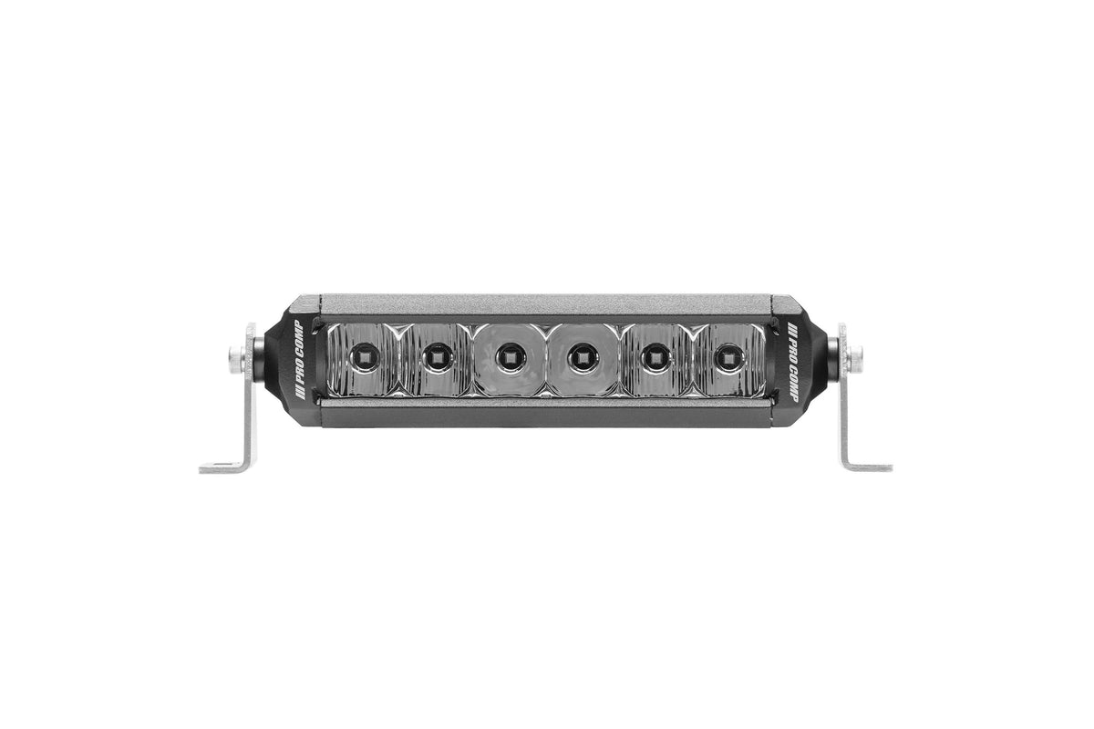 ProComp Pro Comp Motorsports Series Single Row Light Bar: 6" / White / Combo Beam