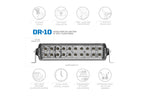 ProComp Pro Comp Motorsports Series Double Row Light Bar: 10" / White / Combo Beam