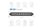 ProComp Pro Comp Motorsports Series Single Row Light Bar: 10" / White / Combo Beam