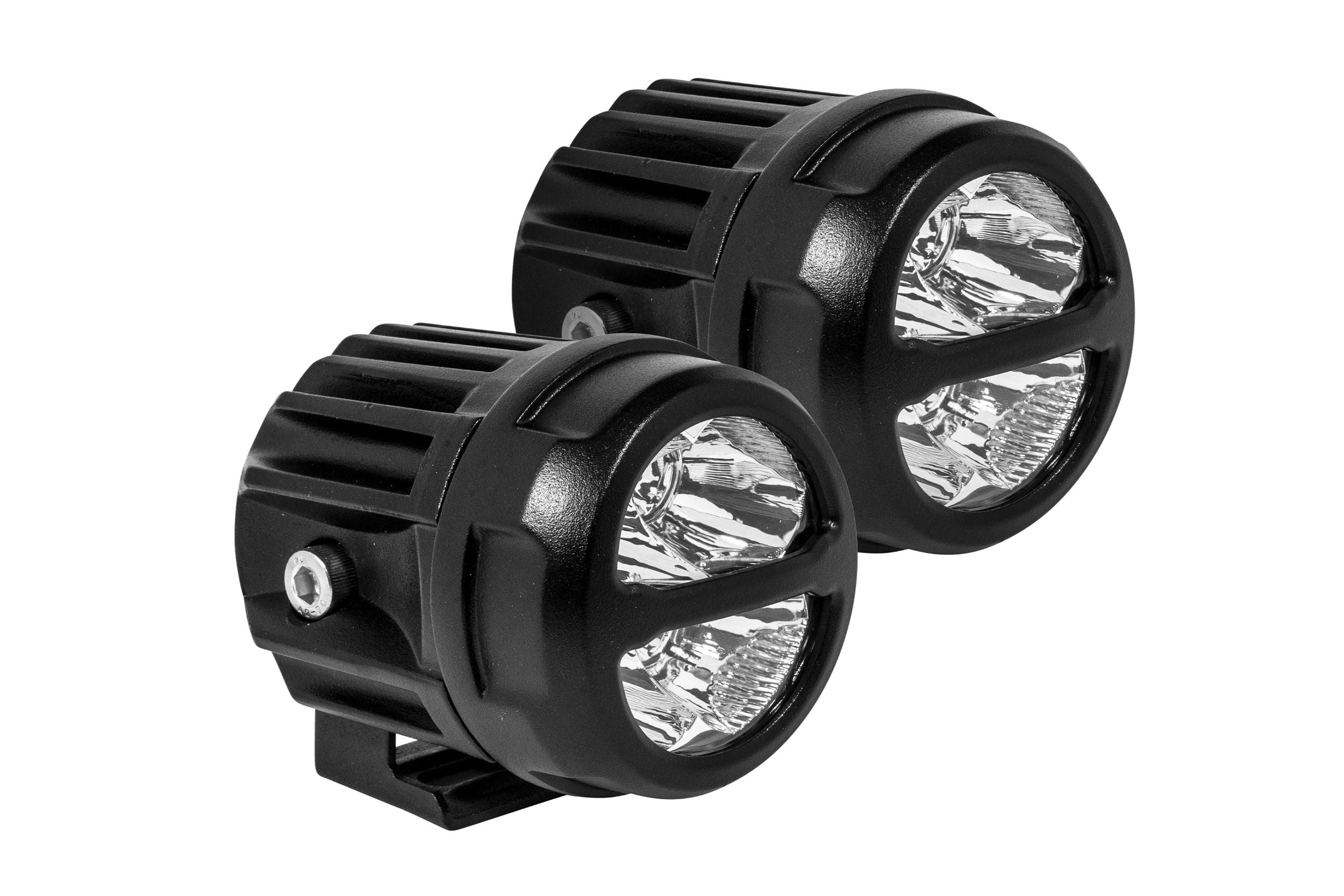 ProComp Pro Comp S4-R LED Pods: 2x2 Round / 20W / White / Spot Beam