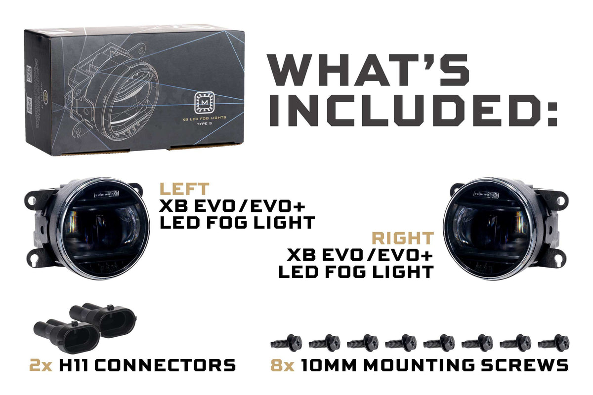 Morimoto XB Evo+ Fog Lights: Type S (White + Yellow / Set)