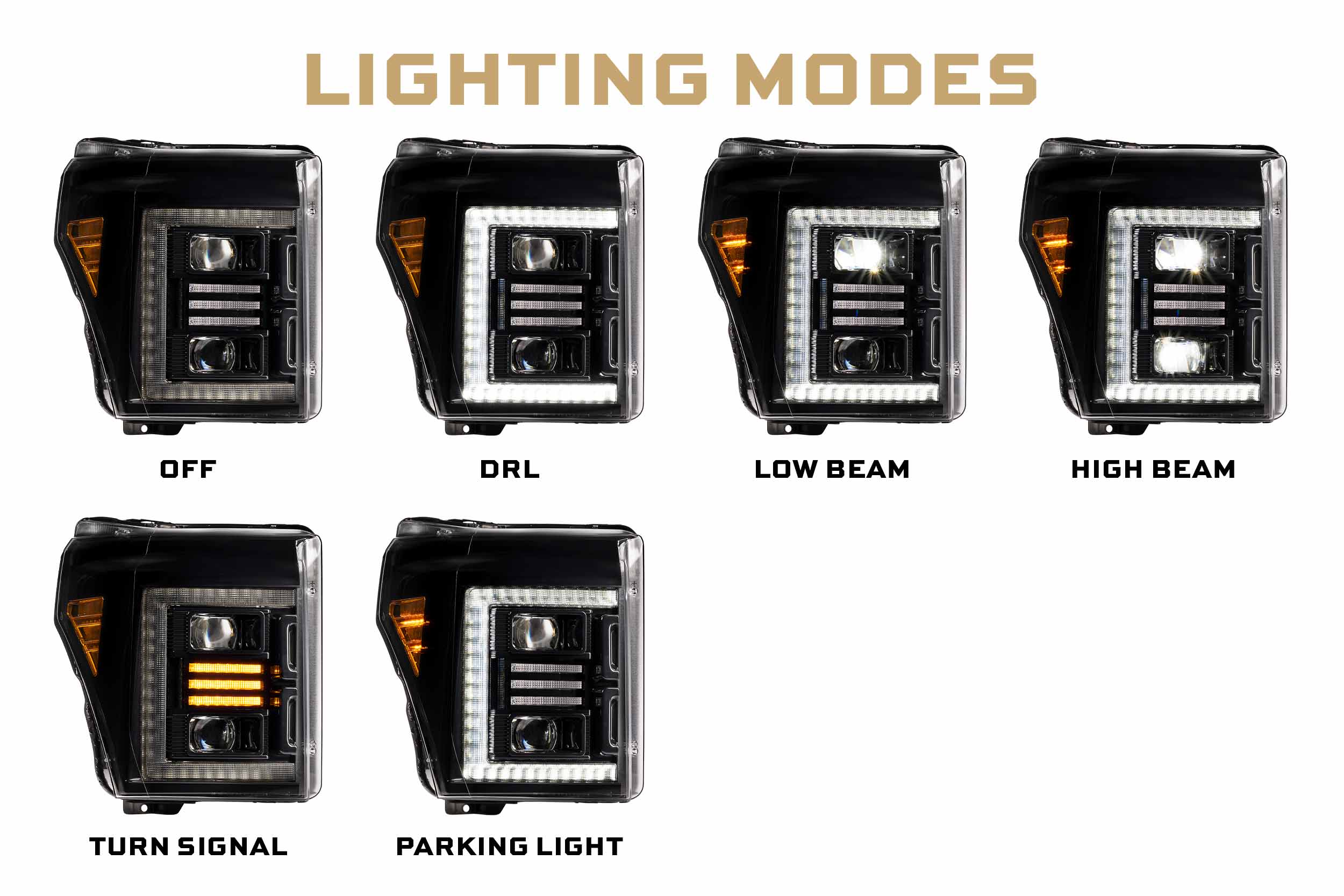 Morimoto XB Hybrid LED Headlights: Ford Super Duty (11-16 / Set)
