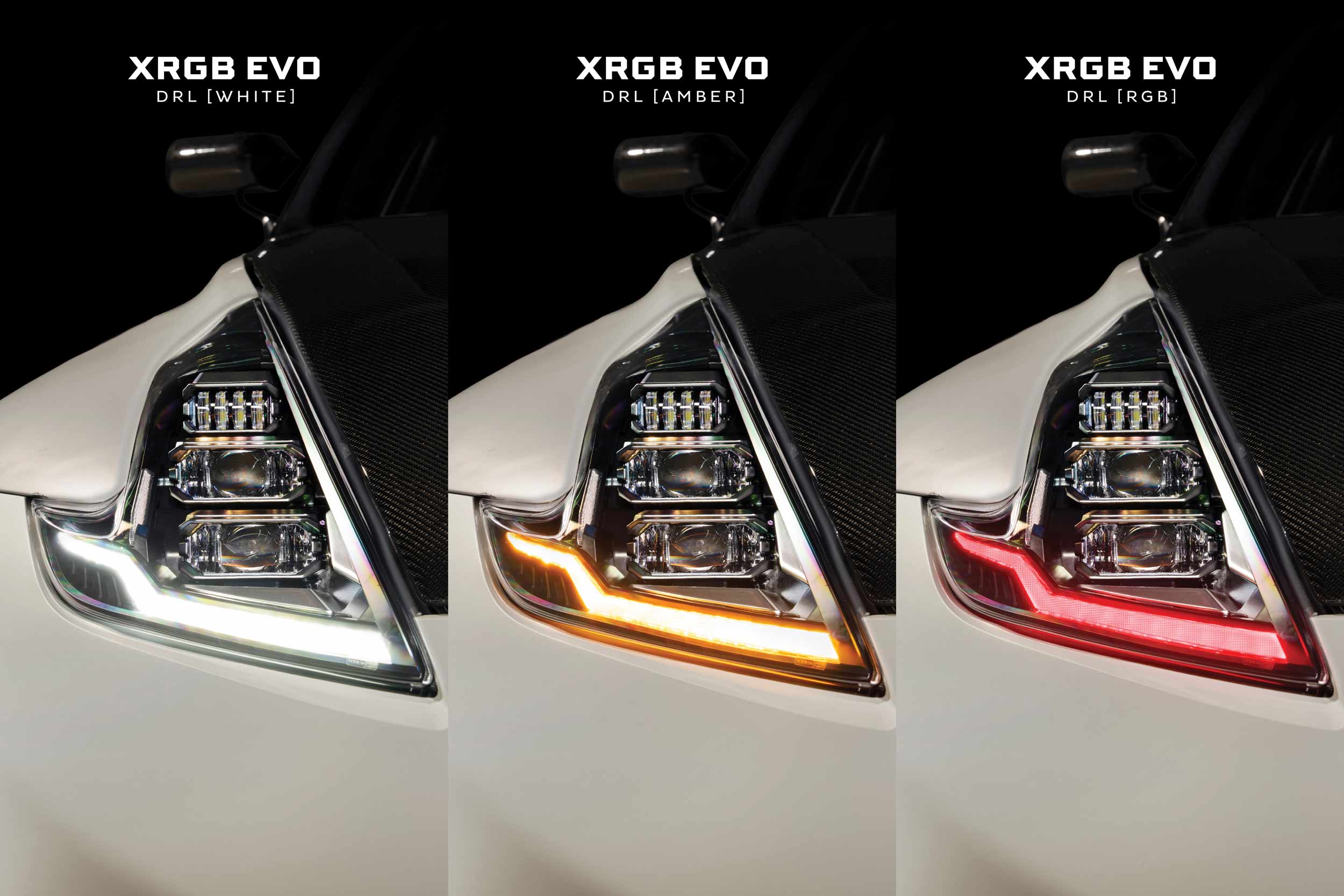 Morimoto XRGB Evo Headlights: 09-21 Nissan 370Z (Set)