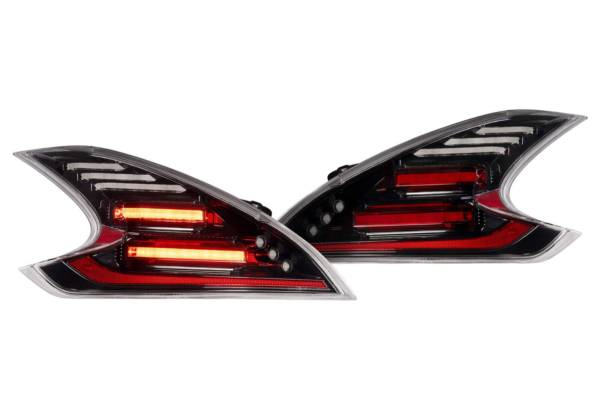 Morimoto XB LED Tail Lights: 09-21 Nissan 370Z (Gen II / Black Red / Set)