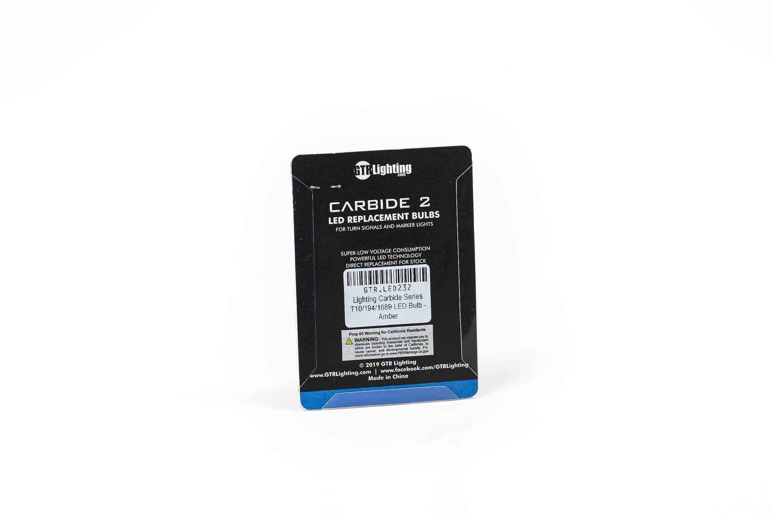 GTR Lighting T10/194: GTR Carbide LED (Amber)