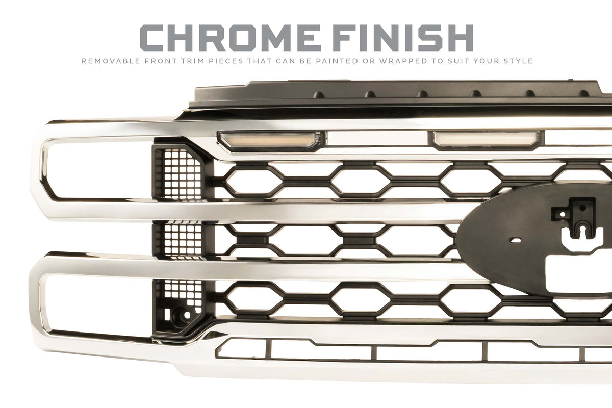 Morimoto XBG LED Grille: 23-27 Super Duty (Chrome / Each)