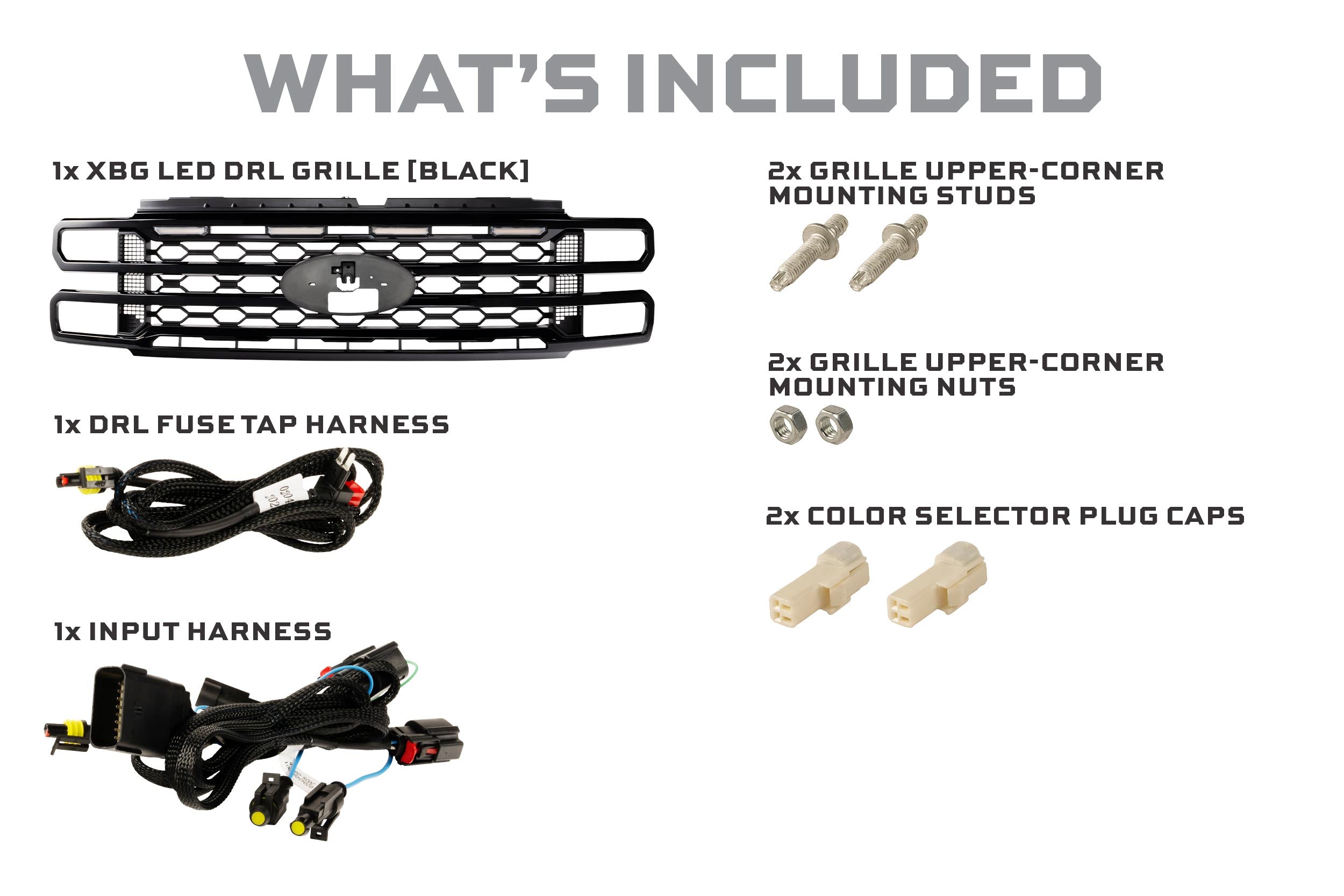 Morimoto XBG LED Grille: 23-27 Super Duty (Black / Each)