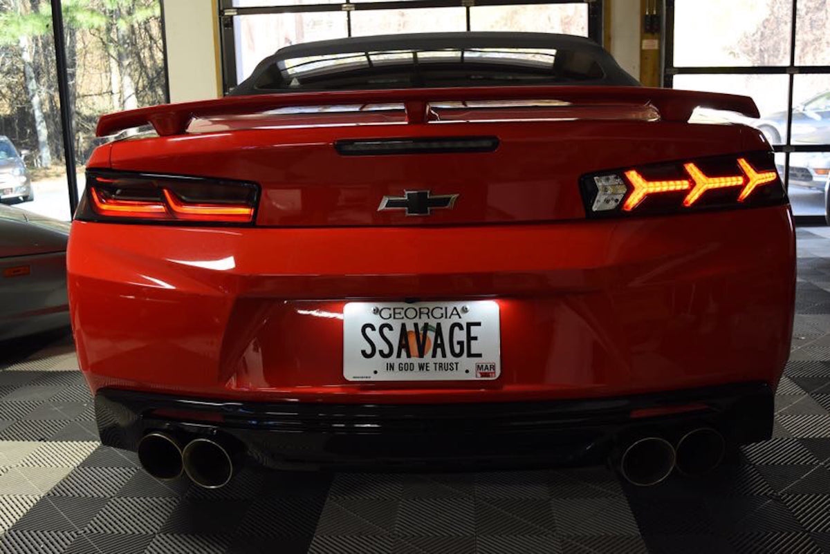 Morimoto XB LED Tail Lights: Chevrolet Camaro (16-18 / Red Lens Lambo / Set)
