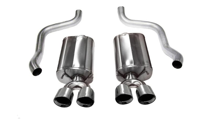 Corsa 2007-2011 Jeep Wrangler 3.8L/12-14 Wrangler 3.6L Polished Sport Axle-Back Exhaust