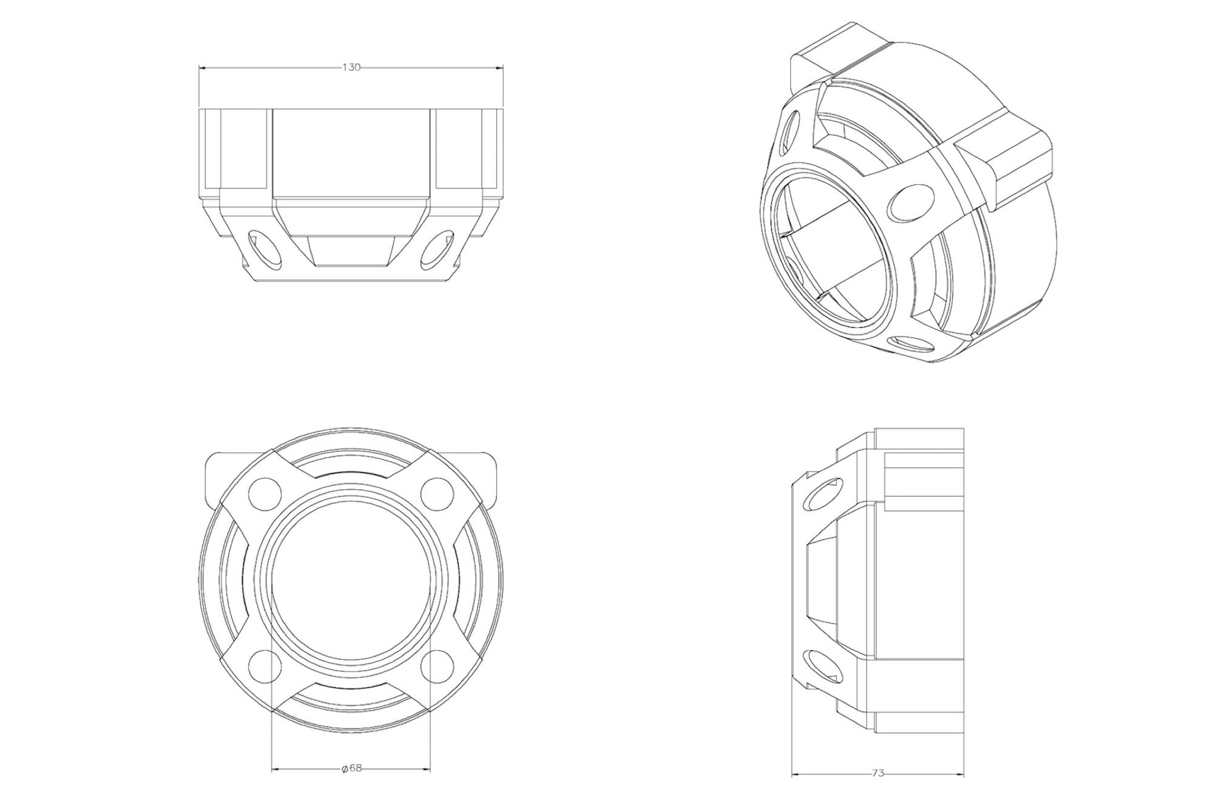 Morimoto Panamera Projector Shroud