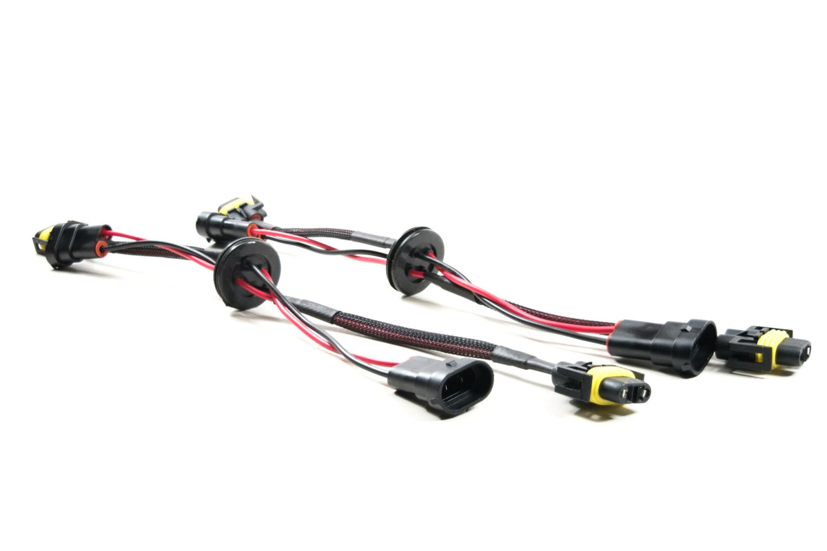 Morimoto Harness: H-Series housing pass-through cables w/ grommet (9006)