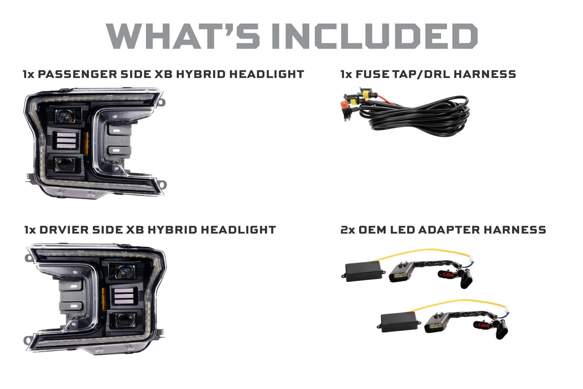 Morimoto XB Hybrid LED Headlights: Ford F-150 (18-20 / Set)