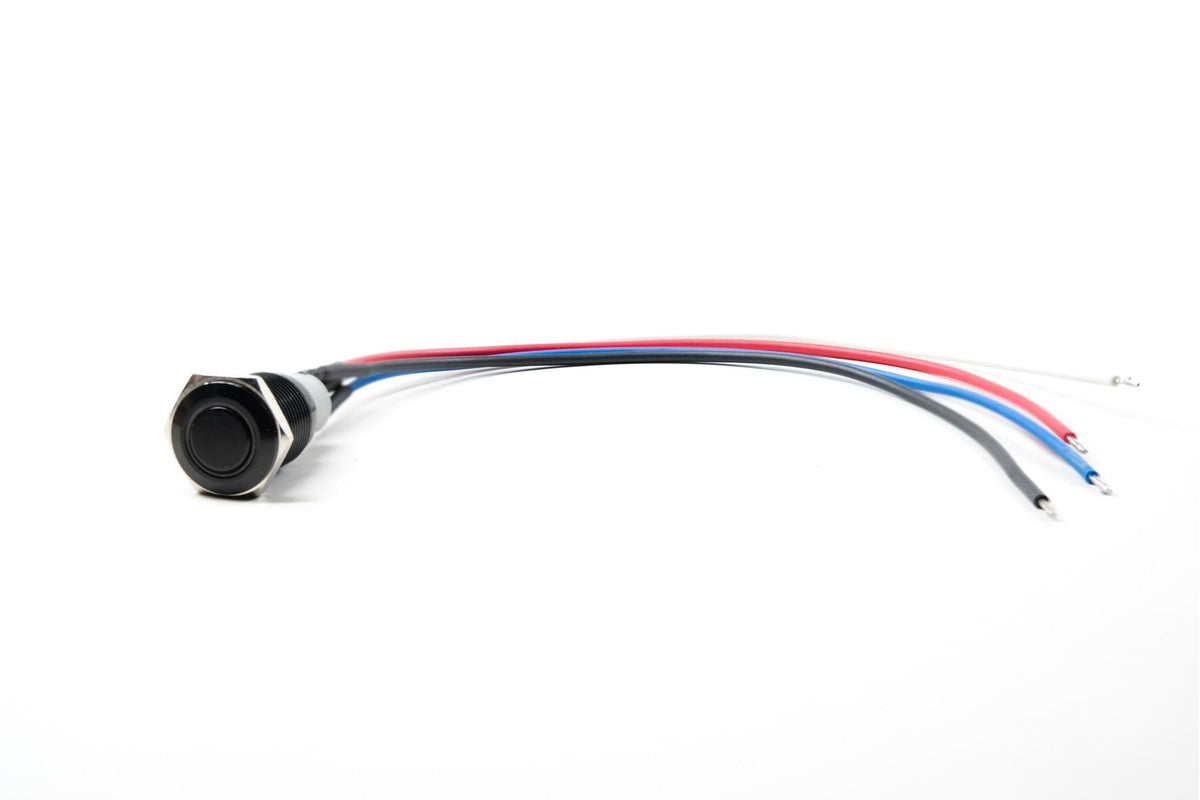 GTR Lighting Switch: GTR Halo (Black/Momentary/Green LED)