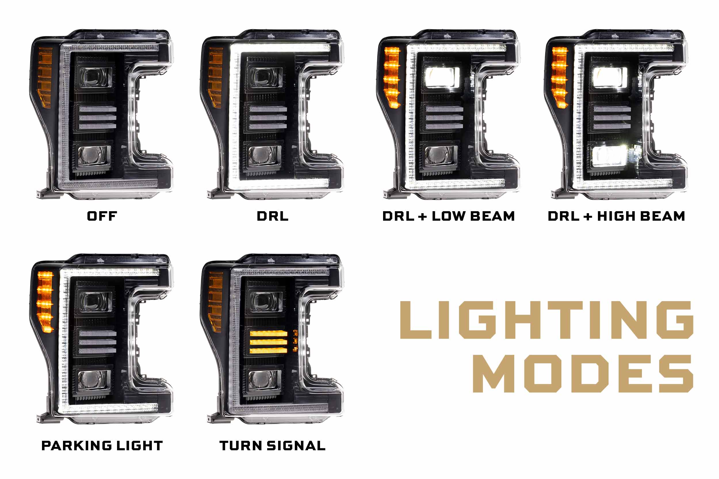 Morimoto XB Hybrid LED Headlights: Ford Super Duty (17-19 / Set)