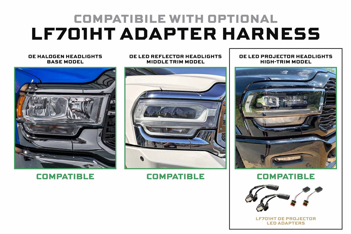 Morimoto XB LED Headlights: Dodge Ram HD (19-24 / Set)