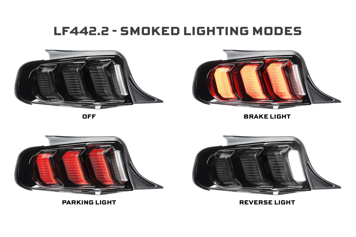 Morimoto XB LED Tail Lights: Ford Mustang (10-12 / Red Lens / Set)