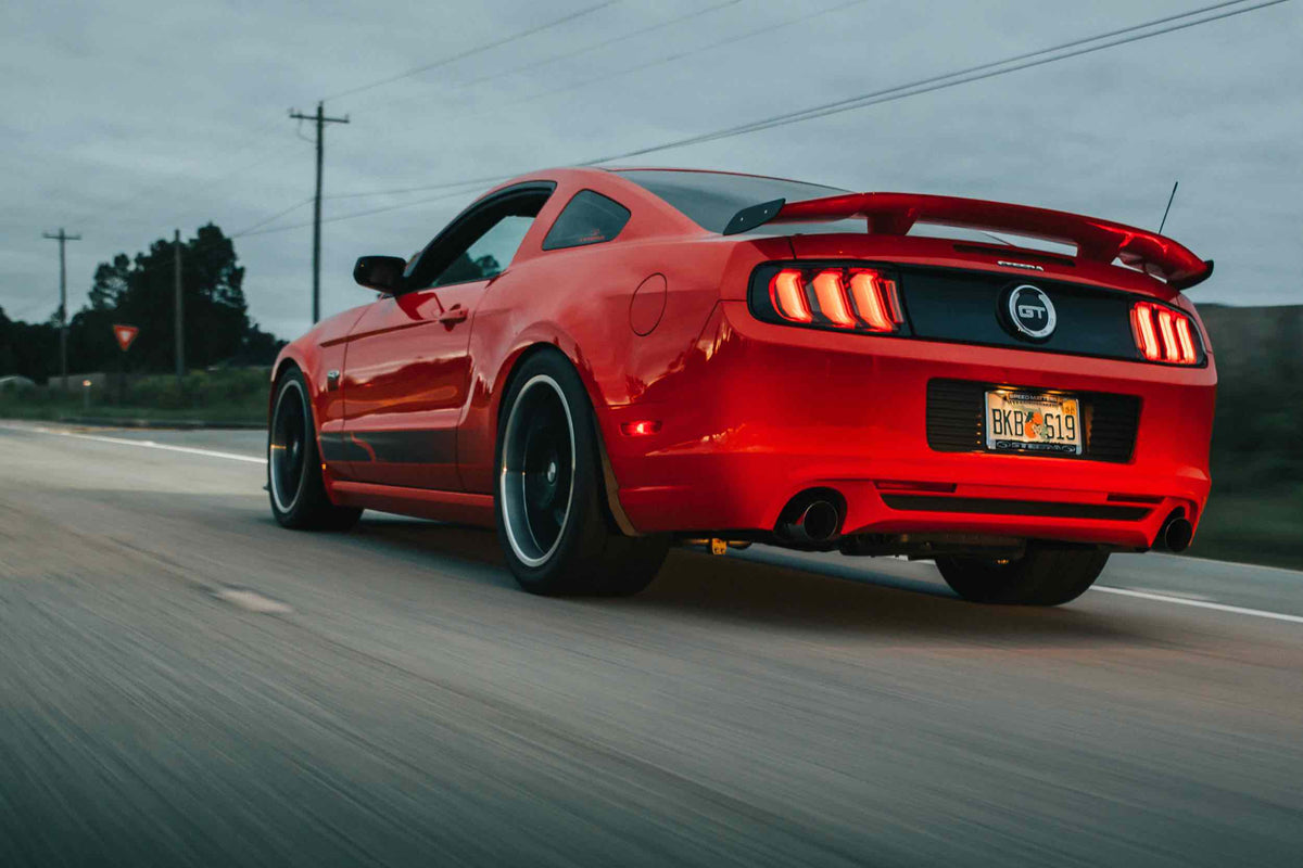 Morimoto XB LED Tail Lights: Ford Mustang (13-14 / Red Lens / Set)