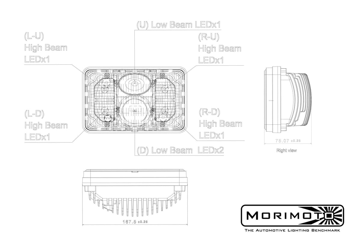 Morimoto Sealed Beam: Sealed4 (4x6)