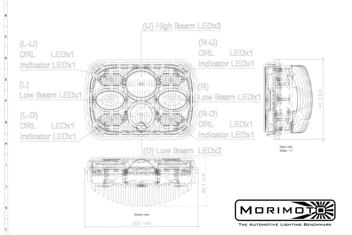 Morimoto Sealed Beam: Sealed5 (5x7)