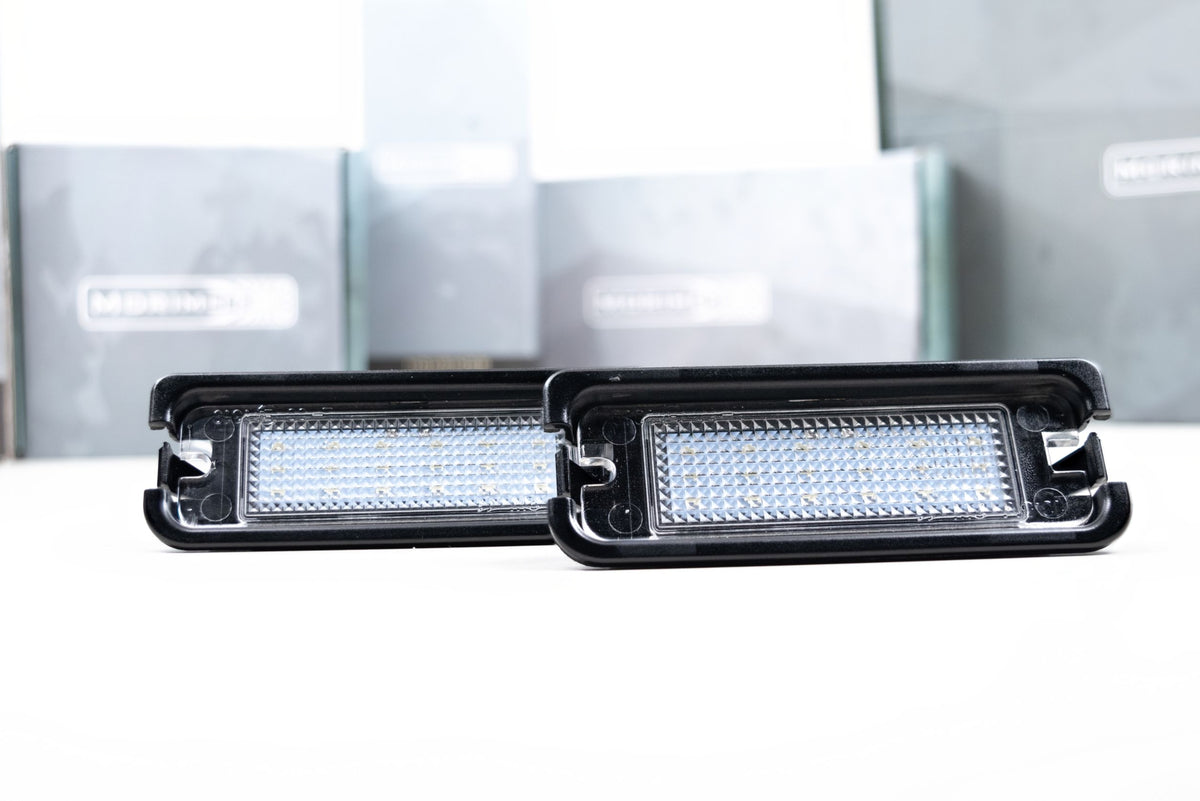 Morimoto XB LED License Plate Lights: Ford Mustang (15-20 / Set)