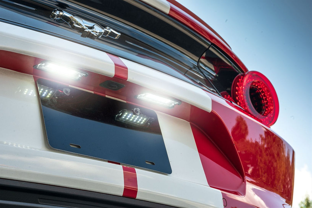 Morimoto XB LED License Plate Lights: Ford Mustang (15-20 / Set)
