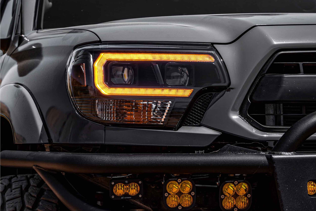 Morimoto XB Hybrid LED Headlights: Toyota Tacoma (12-15 / Amber DRL / Set)
