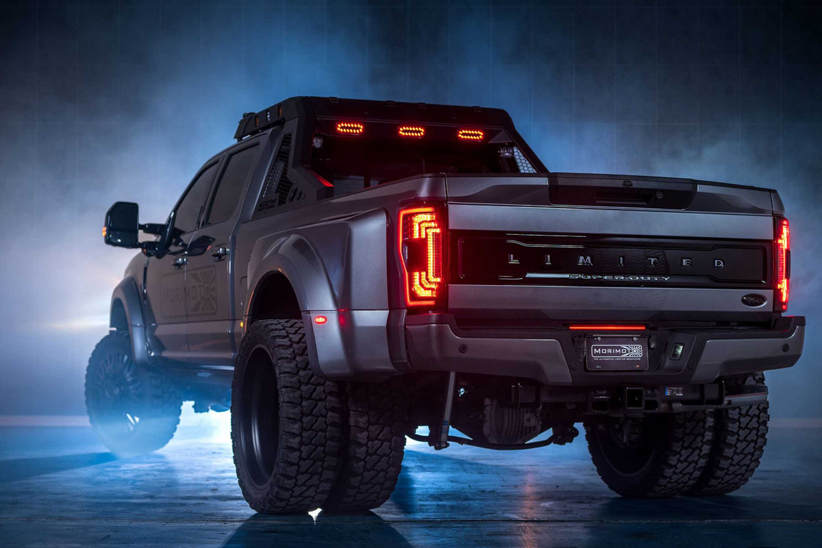 Morimoto XB LED Tail Lights: Ford Super Duty (17-22 / Red Lens / Set)