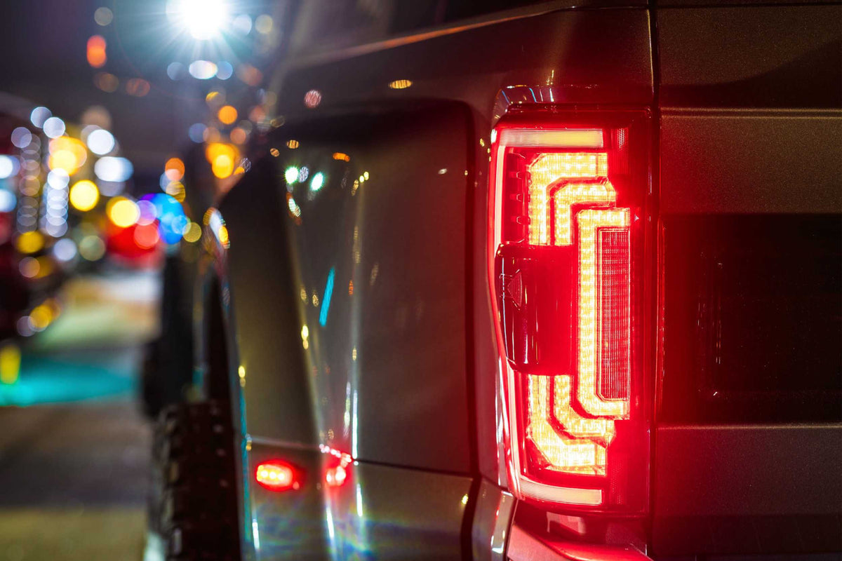 Morimoto XB LED Tail Lights: Ford Super Duty (17-22 / Red Lens / Set)